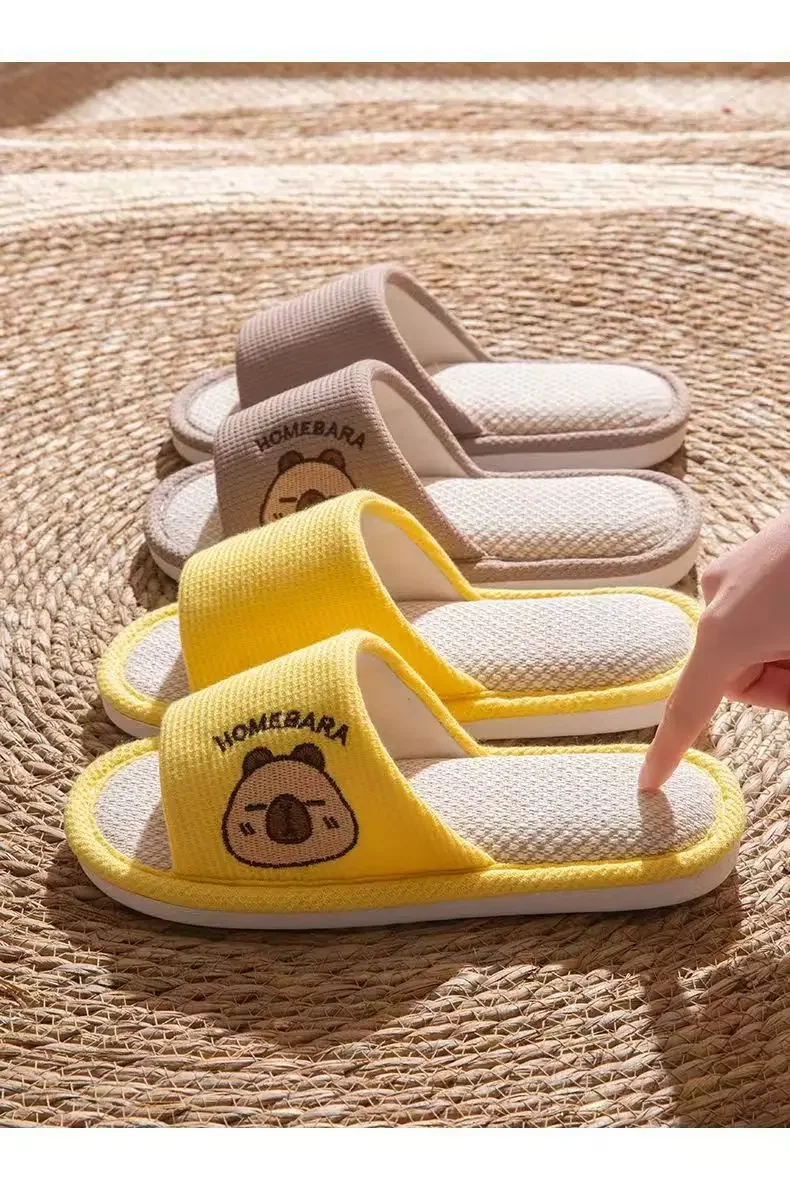 2026 Neue Frühlings-Leinen-Hausschuhe für Erwachsene mit Cartoon-Motiv, bequeme, weiche, atmungsaktive und schweißfreie Paar-Leinen-Hausschuhe, Slip-On-Schuhe – Detail 15