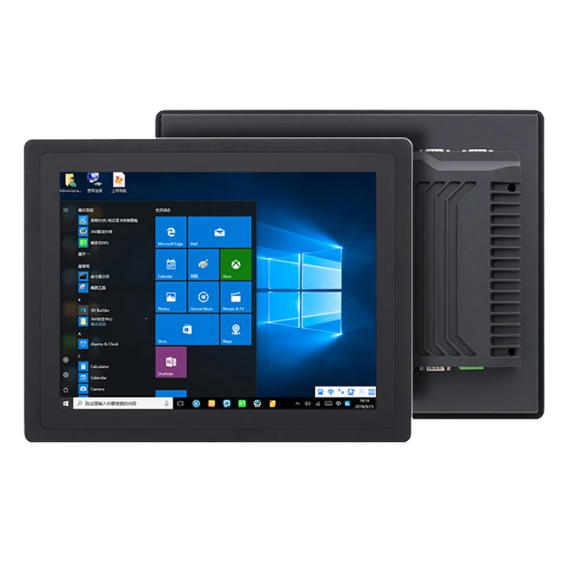 12.1 15 17 19 Inch Capacitive Touch Screen Embedded Computer Control Panel PC Core i3-6100U 4GB RAM 128GB SSD With RS232 Com