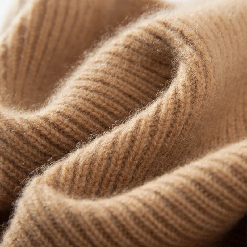 MERRILAMB Hochwertige Strickmütze aus 100 % Kaschmir für Damen und Herren, lässige Beanie-Mütze, Wintermütze, weich, warm, Kaschmir-Kappen, Unisex – Detail 20
