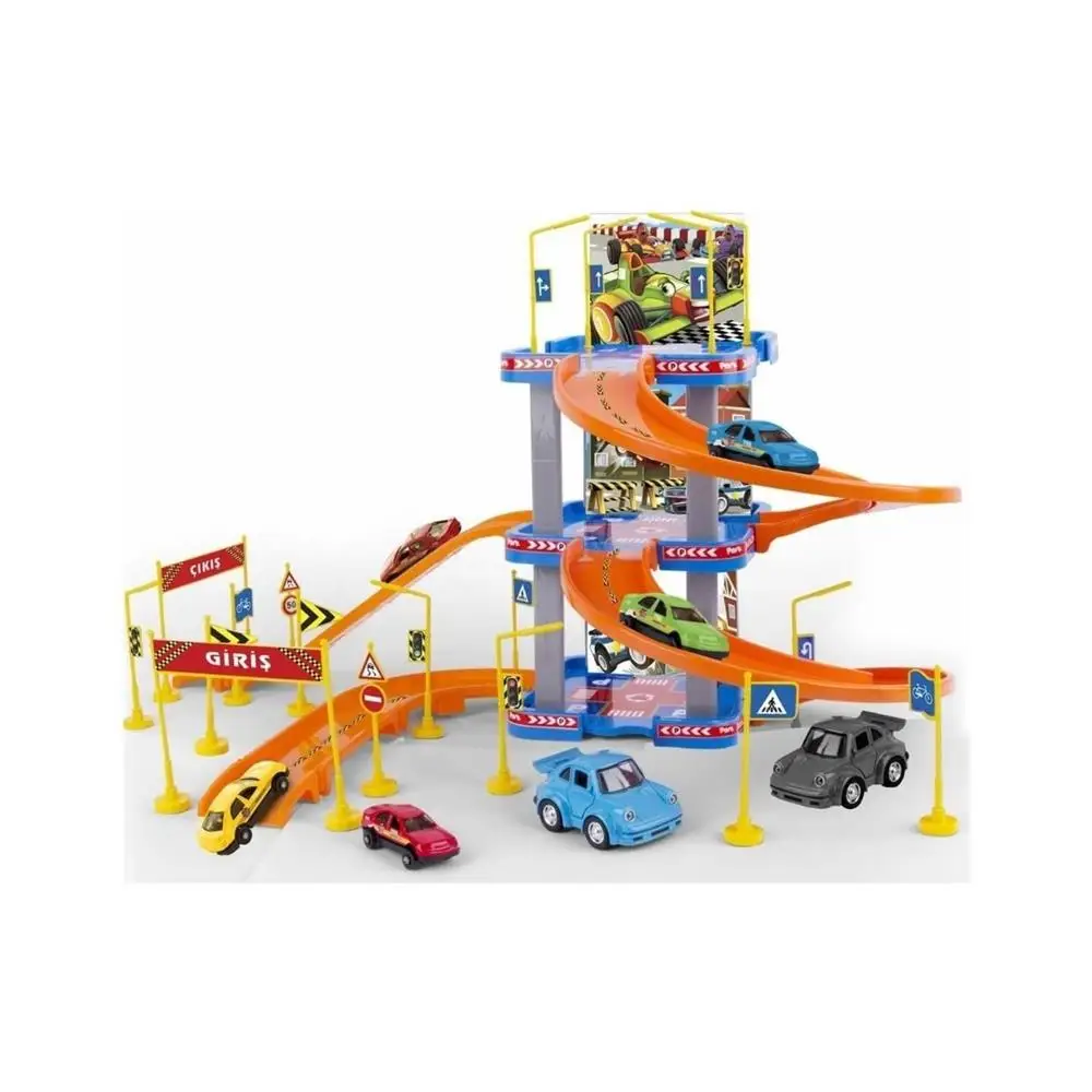 3-layer accessory car parking toy set