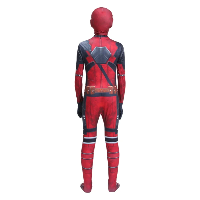 Dead Cosplay Pool Cosplay Kid Costume Child Superhero Roleplay Disguise Outfits Headgear Gloves Halloween Party Fantasia Suits image 5
