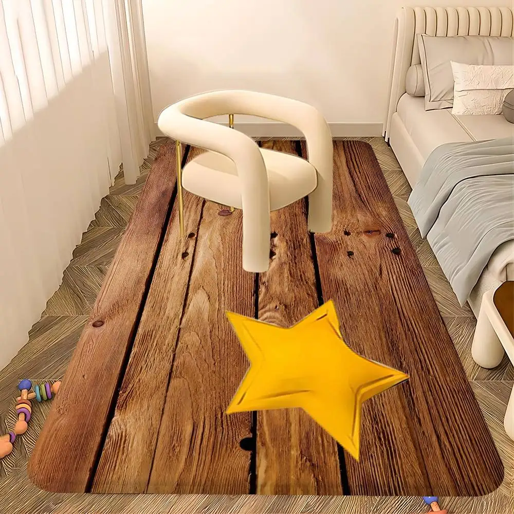 Mooie houten rechthoekige kamermatten wasbaar antislip woonkamer bank stoelen gebied mat keuken deurmat gebied tapijt