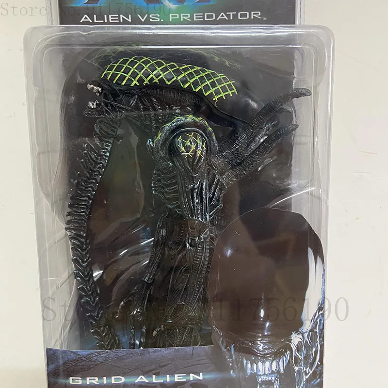 NECA Warrior Grid Alien PVC Action Figure Alien VS Predator Xenomorph Aliens modello da collezione giocattolo regalo di natale 19CM