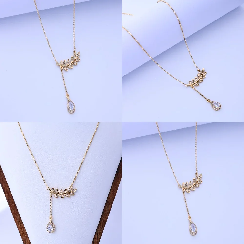 

High-end tassel wheat ear necklace women's years old and safe hot clavicle chain design sense meteor fashion temperament Europe