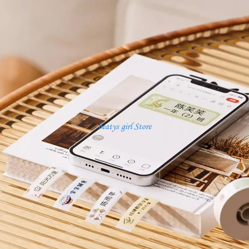 C7AB Portable Wireless Thermals Sticker Printer For Home Office Storage And Inventory Management