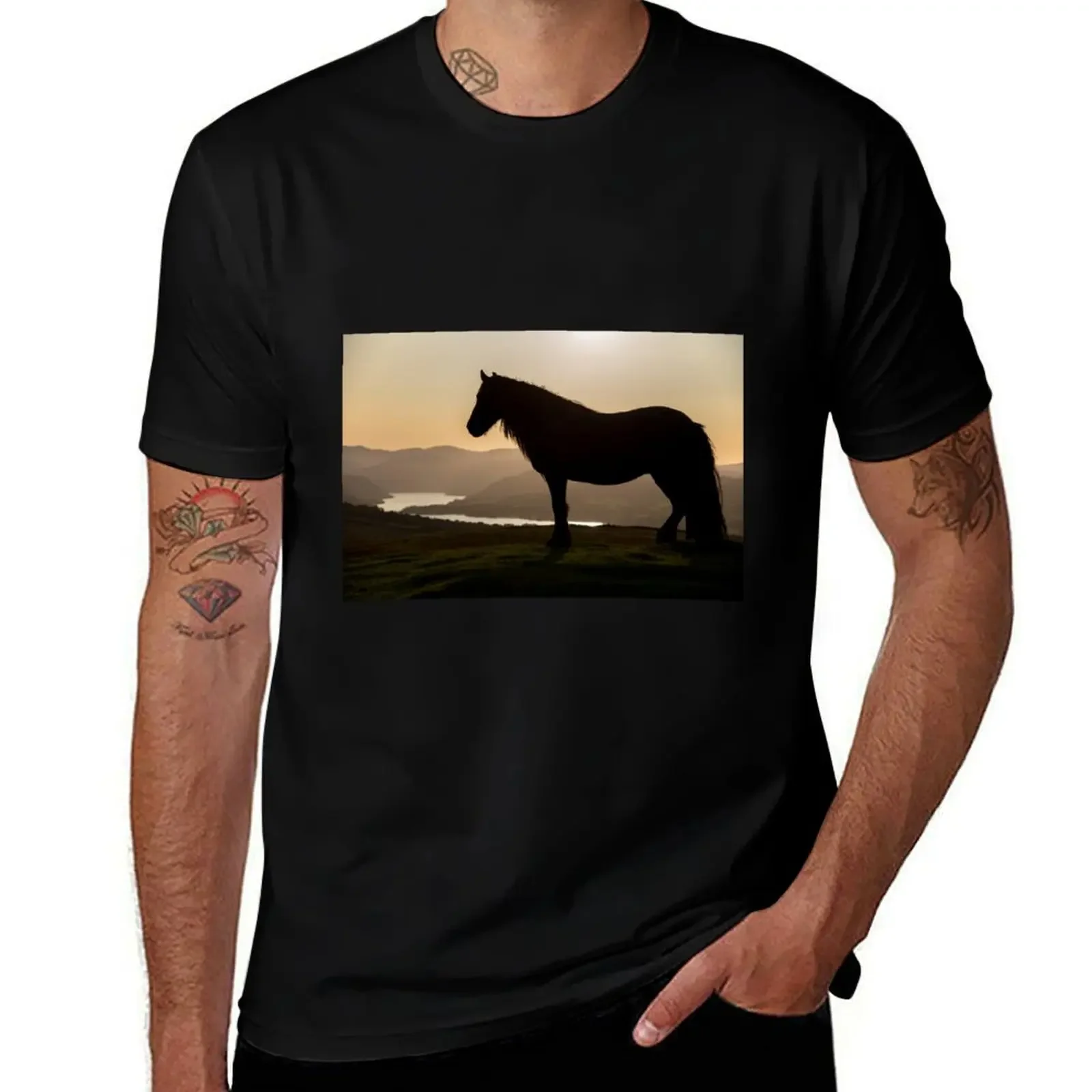 Lake District - Fell Pony on Askham Fell T-Shirt man t shirt shirts graphic Funny t-shirt luxury designer designer t shirt men