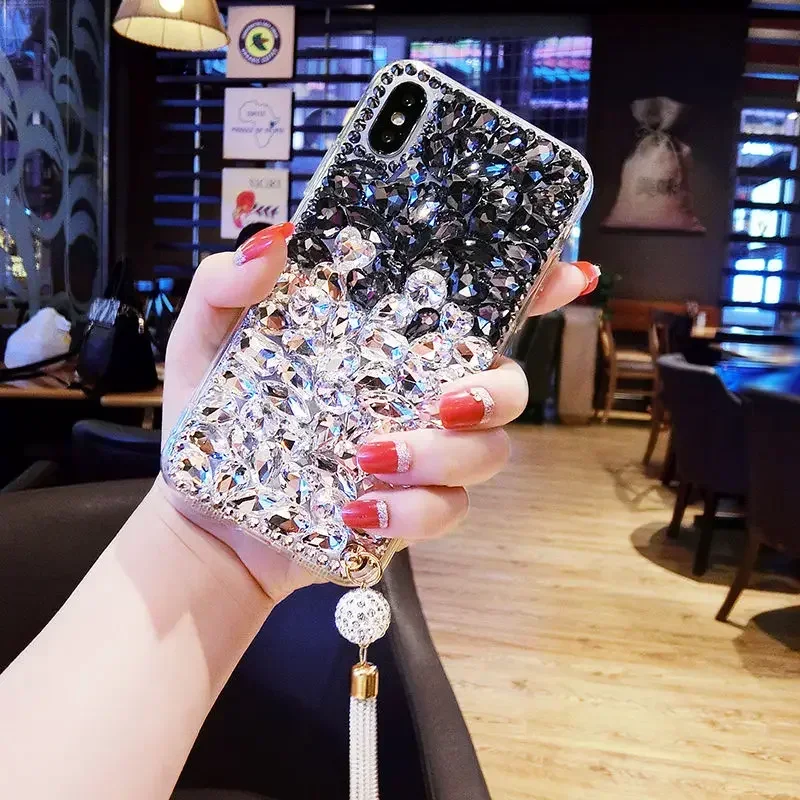 G24 Rhinesotne Fall Für Motorola Moto Edge 50 Pro Fushion Ultra S50 Neo 5G G85 G34 G64 G64y G04S G04 Abdeckung Bling Telefon Funda