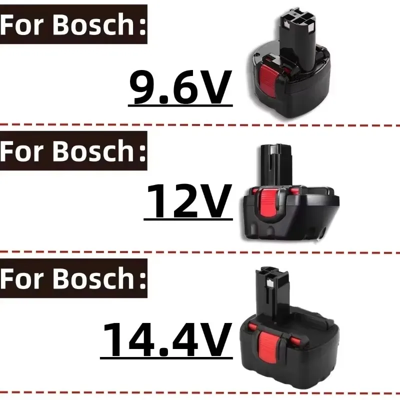 2025- For Bosch 9.6V, 12V, 14.4V Power Tool Batteries BAT038, BAT040, BAT140,BAT043, D70745, PSR 12, BAT048,BH984, BAT048