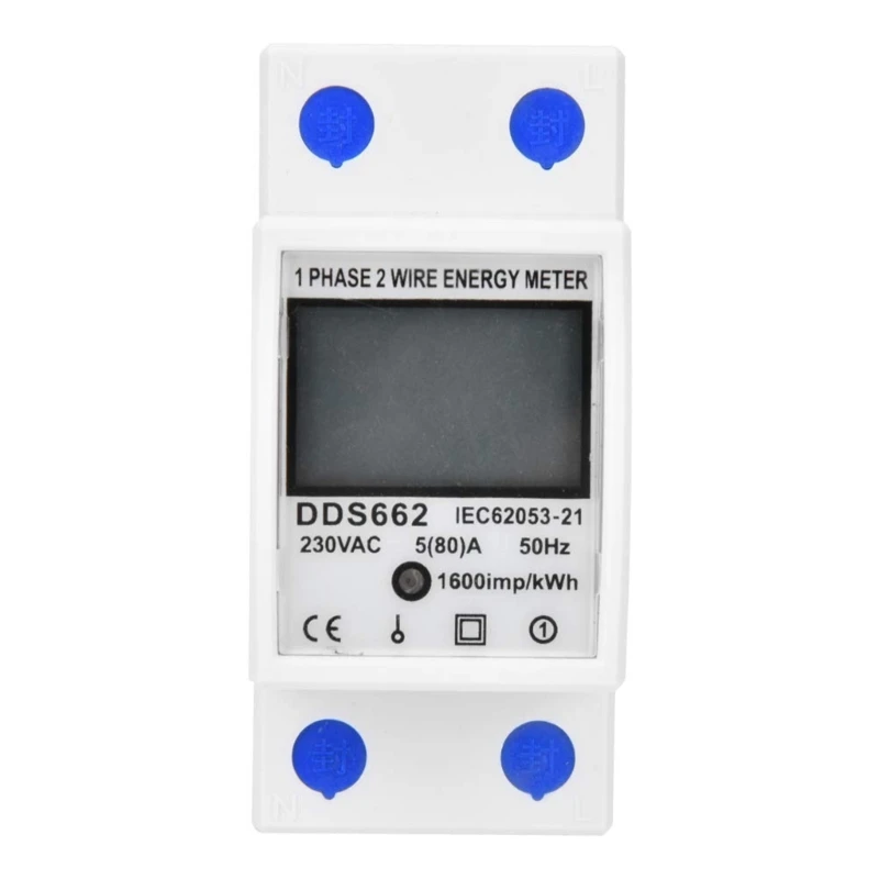 Din Digital Single Phase Energy Meter kWh Current Power Consumption Meter Wattmeter Electricity Drop Shipping