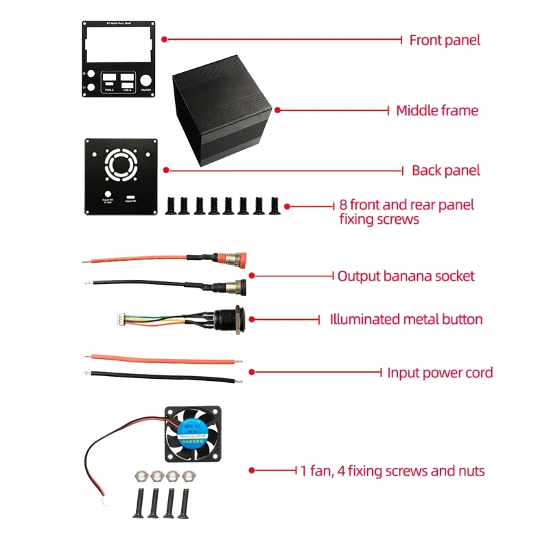 Durable for DC Power Supply Housing Fast PD Aluminum Alloy XYS3606 fo DropShipping