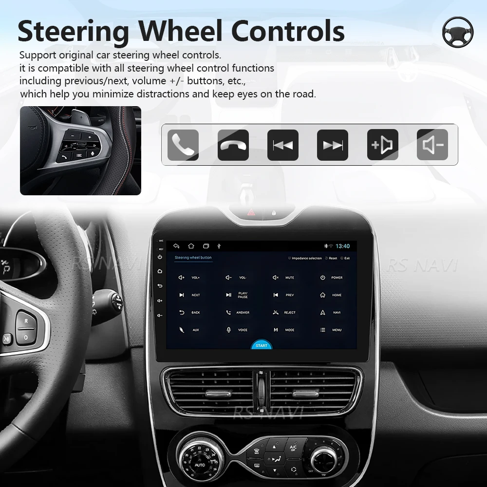 Plug and Play Android 16 Carplay Auto Car For Renault Clio 3 4 2012 - 2015 2016 - 2018 Radio Screen GPS Multimedia Player Stereo