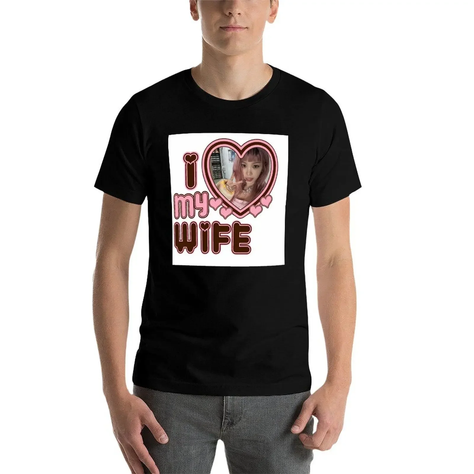 I LOVE MY WIFE (CHAEWON) T-Shirt sublime aesthetic clothes vintage men workout shirt