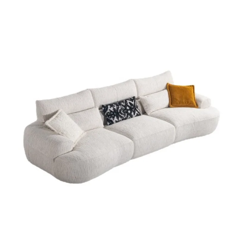 New product large and wide sitting deep cloud fabric sofa, Italian minimalist module sofa, living room cream wind floor sofa