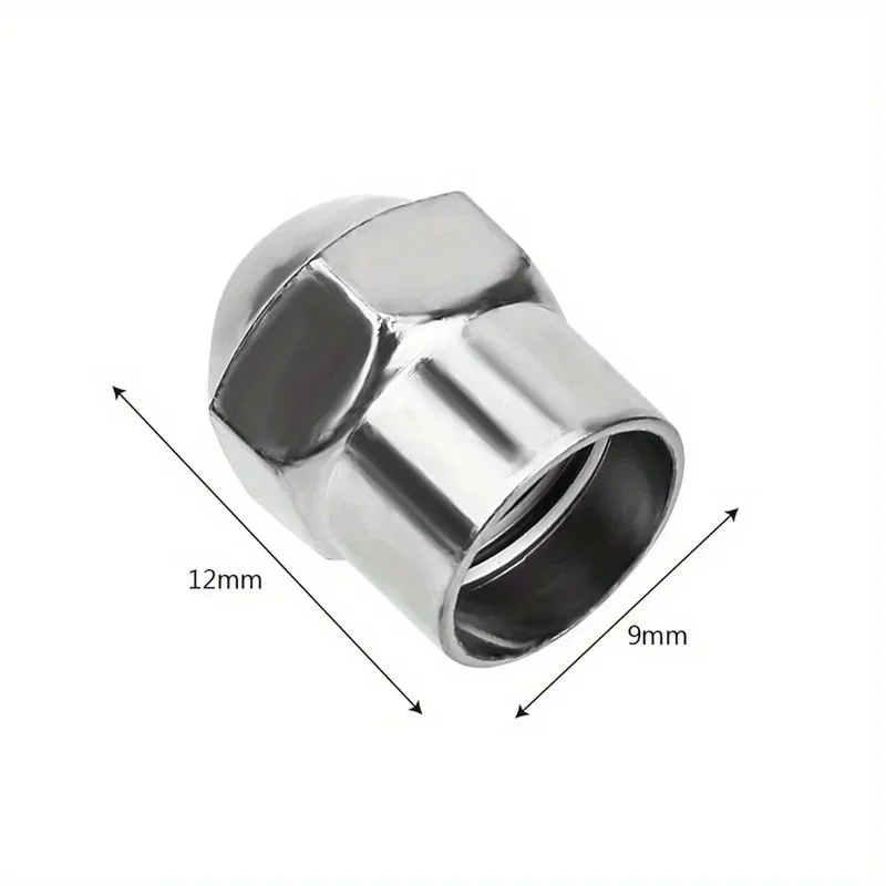 Car Tire Valve Caps 10/50pcs Round Head Chrome Plating Dust Proof Covers Cars Motorcycles Bike Tyre Styling Valve Cap Decoration