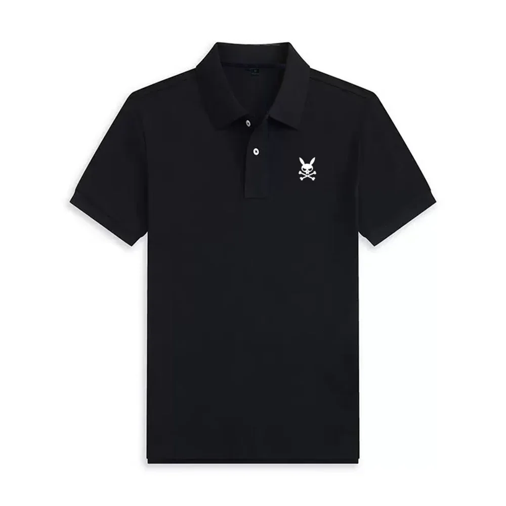 Polo de Manga Corta con Diseño de Calavera de Conejo para Hombre, Estilo Casual, Verano 2026, Moderno, Cómodo y Versátil