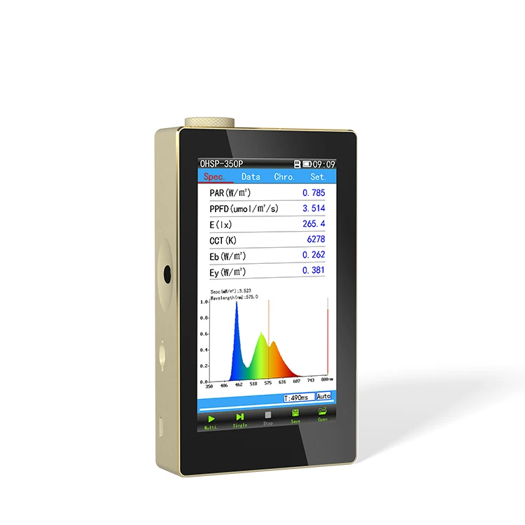 

OHSP350P 350-800nm Par Meter Portable Spectrometer Light Spectrum Analyzer