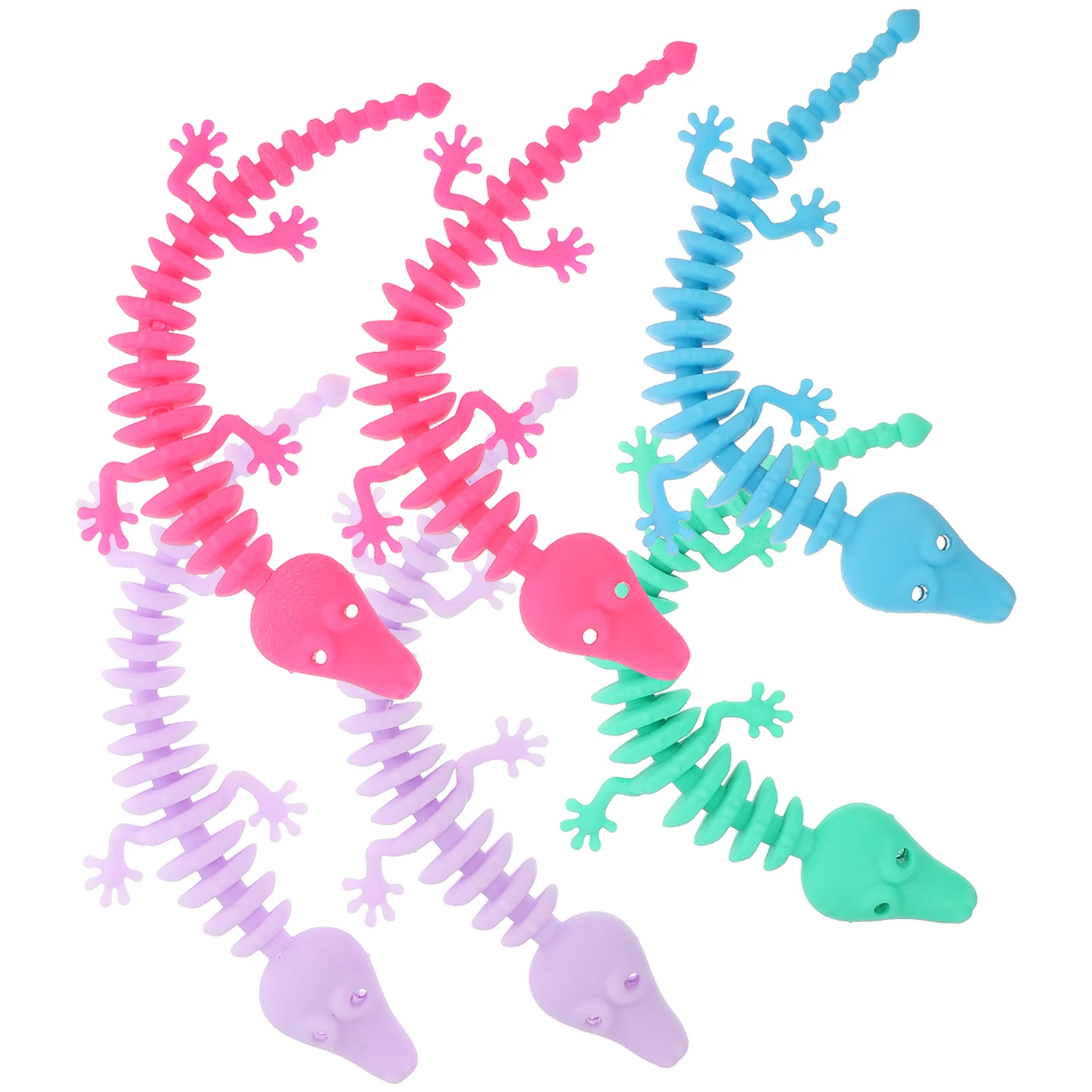 6 Pcs Fossil Bracelet Kid Gifts Stress Relieve Bracelets Children Funny Wristbands Kids Charm Chains Supple Animal