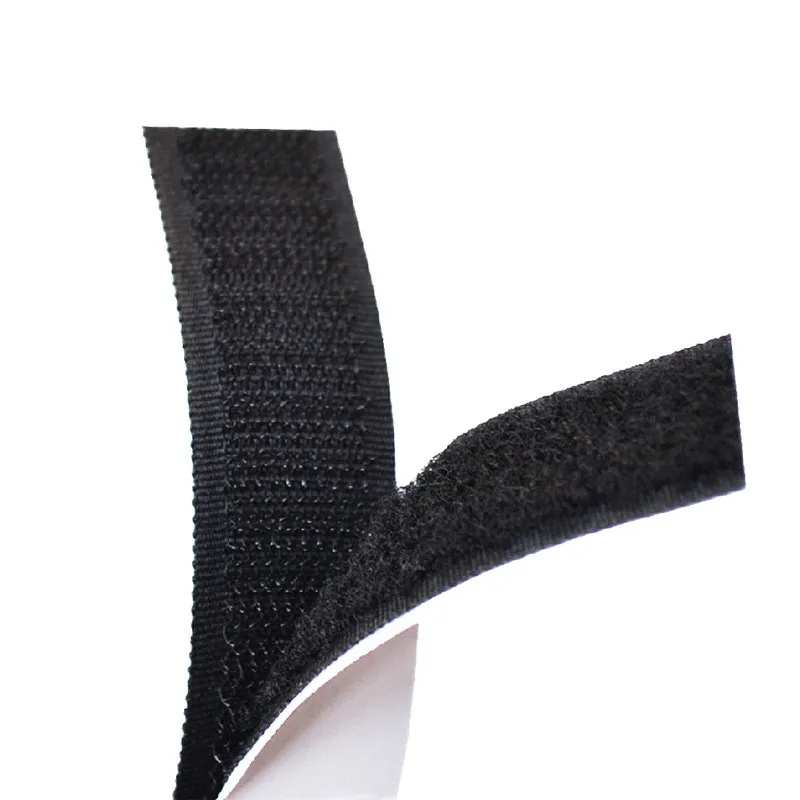 25M Self Adhesive Fastener Tape 16/20/25/30/50 With Glue Hook and Loop Tape Shoes Fastener Sticker Strips Scratch Adhesive