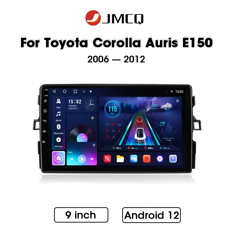 

JMCQ 9" Android 12 2Din Car Radio Multimedia Video Player For Toyota Corolla Auris E150 2006 - 2012 Navigation Audio Head Unit