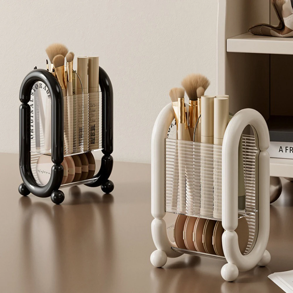 

1, контейнер для хранения кистей для макияжа, настольный, комод, карандаш для бровей, стеллаж для хранения кистей, минималистичный, ведро для хранения Ins Wind