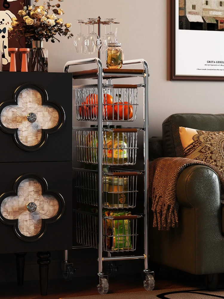 

Medieval side few trolleys living room side cabinets shelves mobile snack storage racks