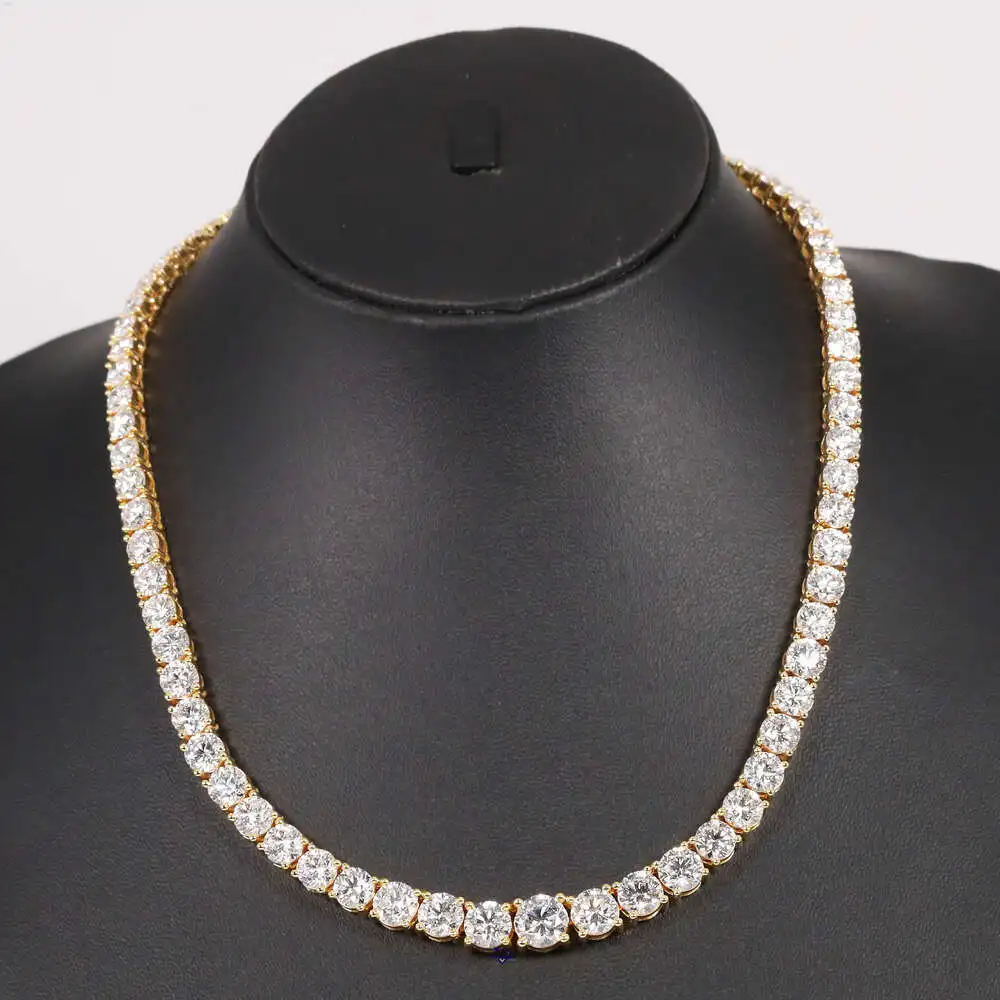 

Capturing the Essence of Grace with 14 Kt Yellow Gold Moissanite Diamond Tennis Necklace for Womens with Vvs Clarity Diamond