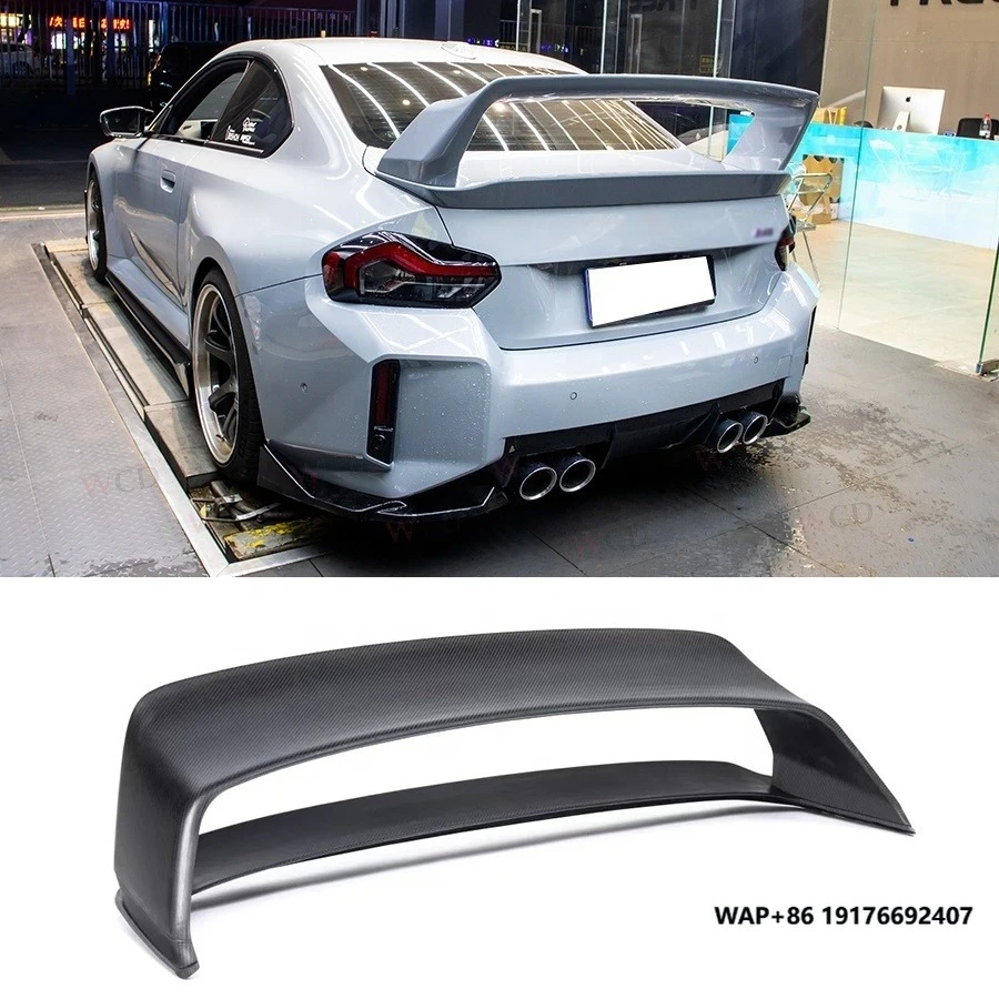 

G87 M2 Dry Carbon Fiber Rear Wing forBMW G87 M2 2023+ AP Style Double Rear Trunk Lid Ducktail Spoiler Body Kit