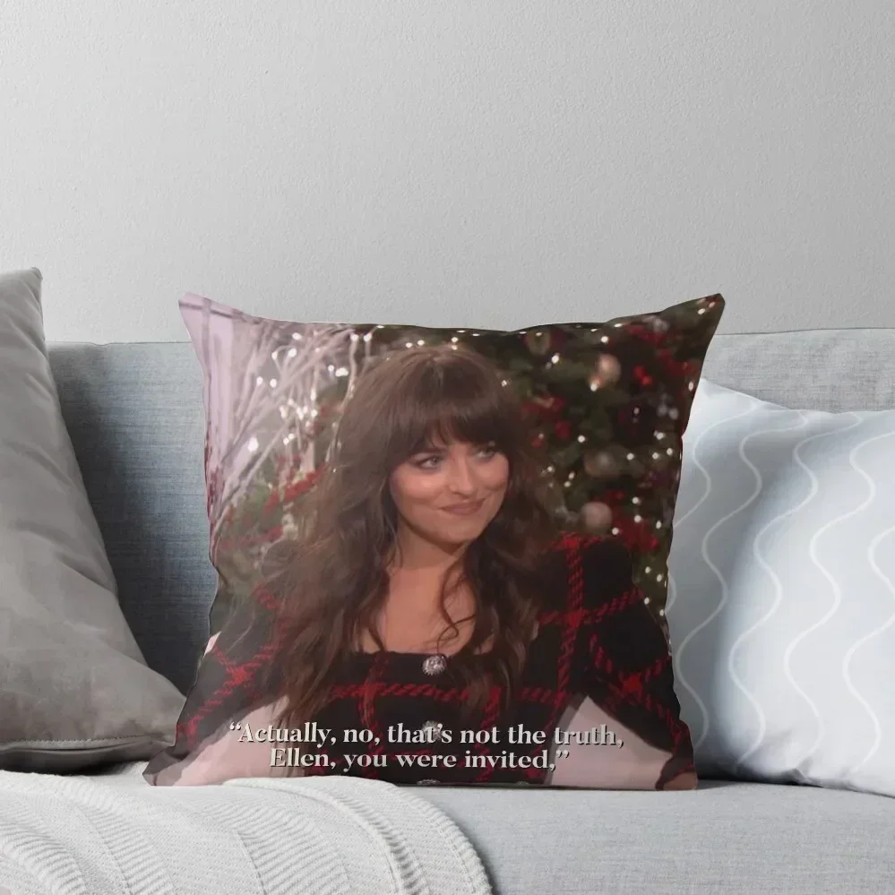 

dakota johnson: ellen Throw Pillow Couch Cushions Cushions Cover Pillows Aesthetic Pillowcases Bed Cushions pillow