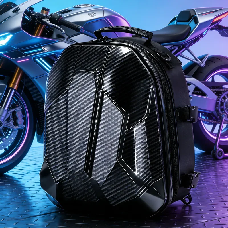 Waterproof Motorcycle Tail Bag Rear Seat Storage Pouch for Helmet Riding Gear Travel Accessories Universal Fit Motorbike