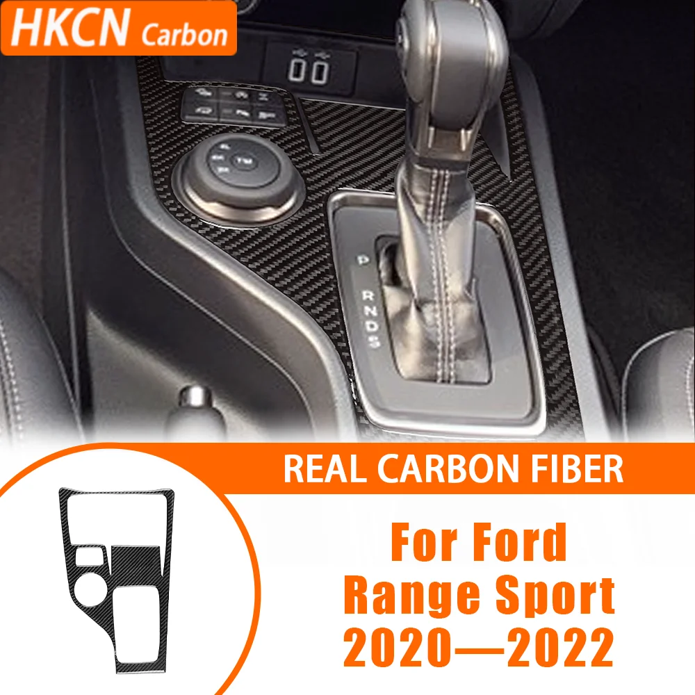 

Car Accessories Carbon Fiber Interior Center Console Gear Shift Panel Cover Trim Modified Sticker For Ford Range Sport 2020—2022