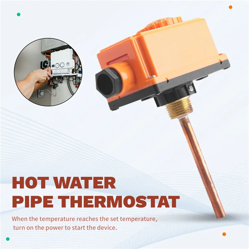 ABVT-3X G1/2 ذكر الموضوع أنابيب الماء الساخن أداة تحكم في درجة الحرارة بالترموستات 90 درجة مئوية ارتفاع درجة الحرارة بدء نظام التدفئة #3