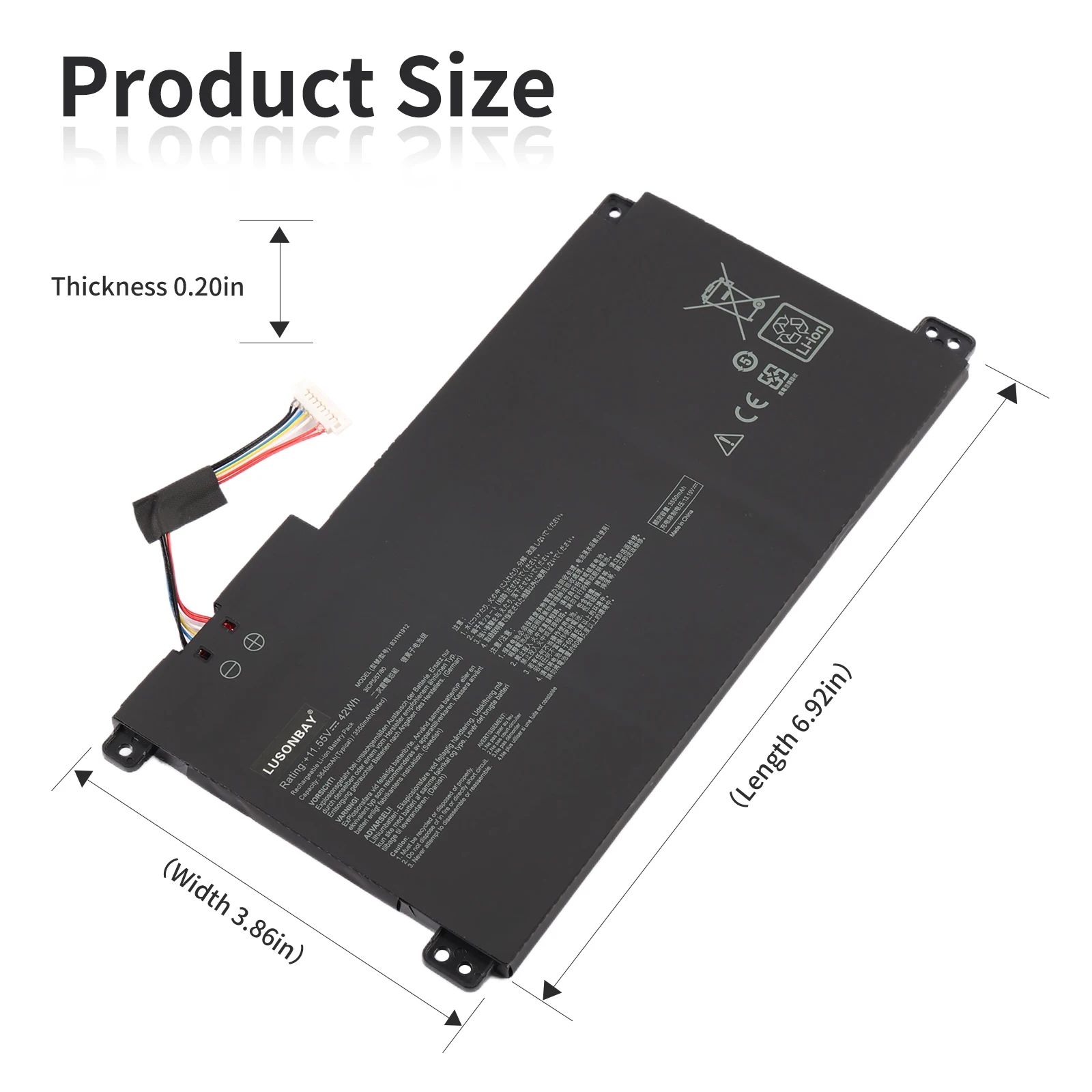 LUNSONBAY B31N1912 C31N1912 Laptop Battery For Asus VivoBook 14 F414MA E410MA-EK018TS BV162T EK026TS E510MA Series 42Wh
