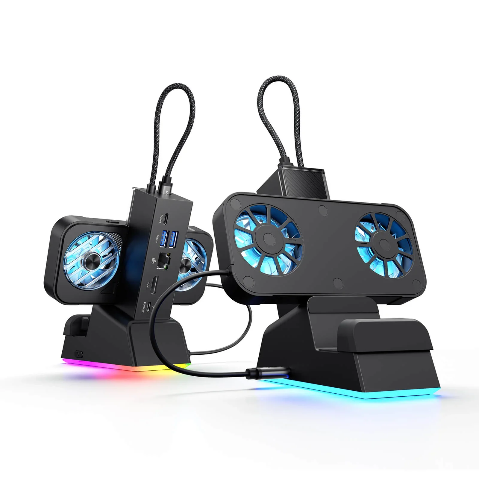 ROG Ally X RGB Docking Station, 7-in-1 RGB Dock with 4K@120Hz HDMI 2.1, Gigabit Ethernet for ASUS ROG Ally X/ROG Ally