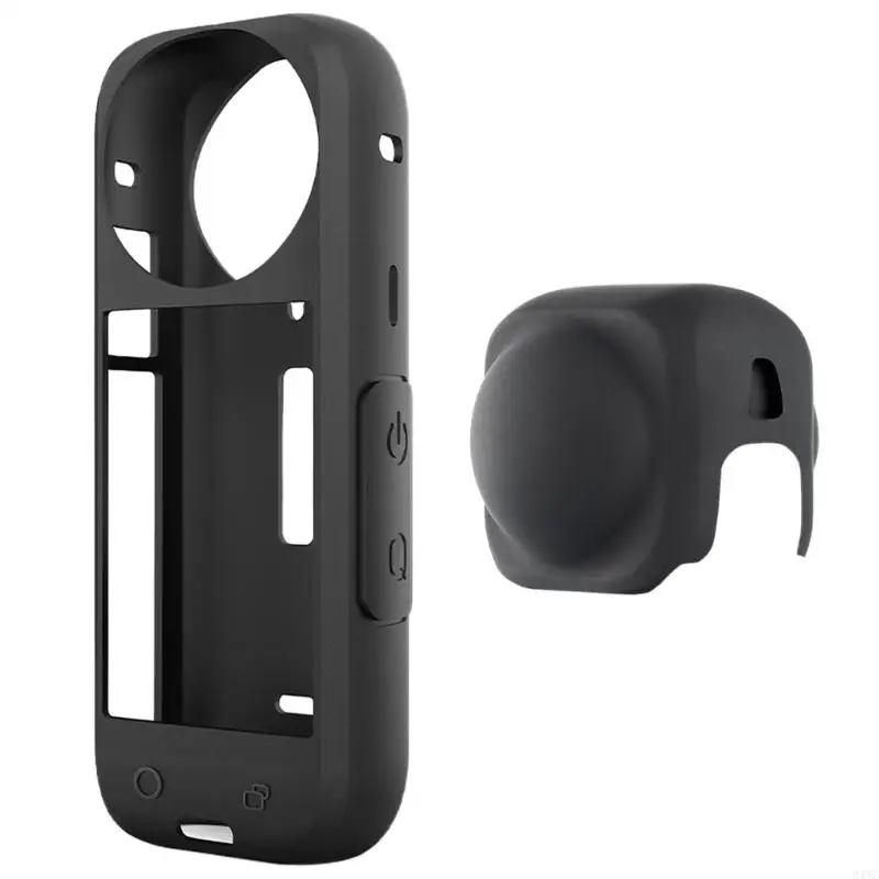 Silicone Case Soft Cover Lens Protective Case for Insta 360X4 Panoramic Camera Full Coverage Protections