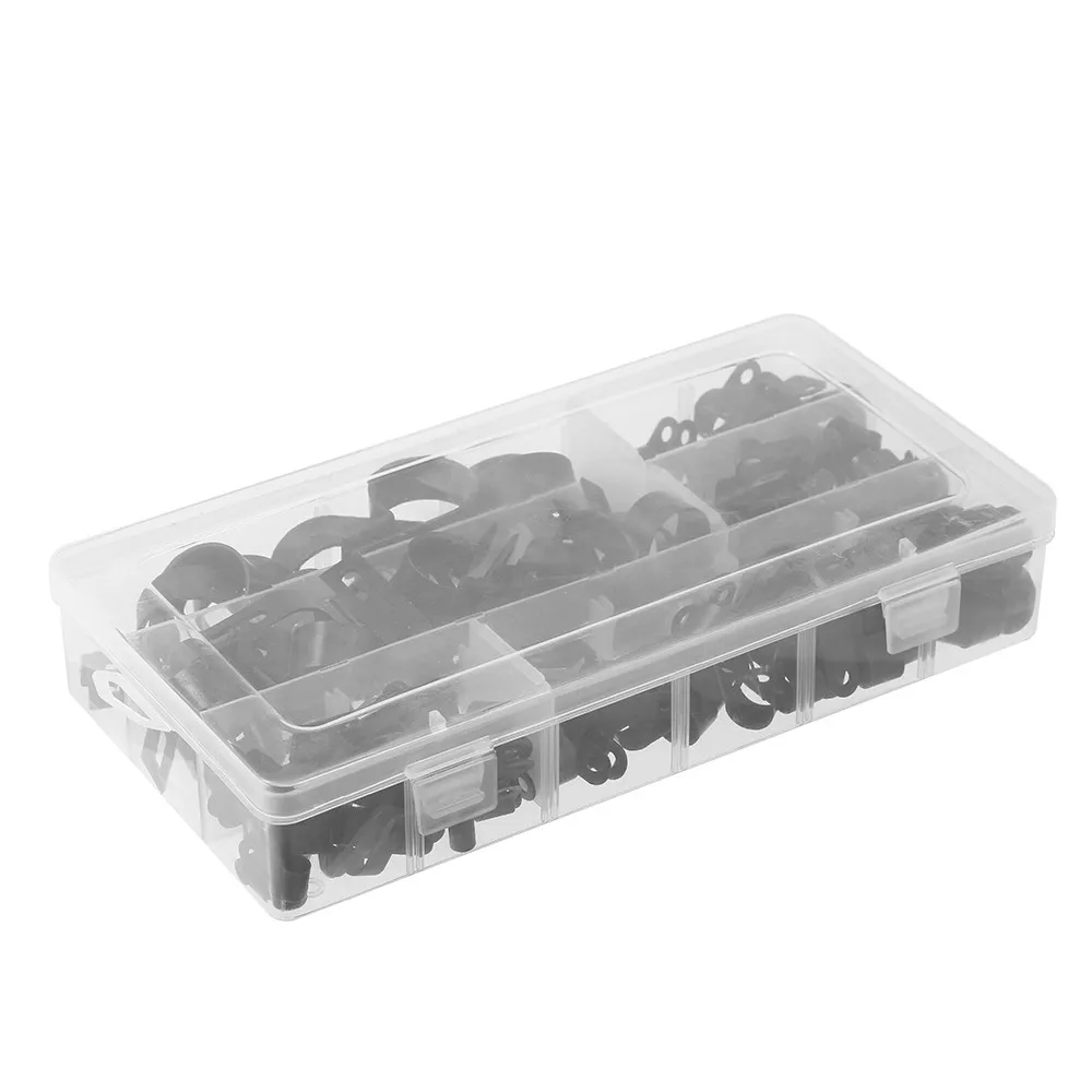 200 قطعة سلك النايلون مشبك كابلات سيارة الصوت السحابة مقاطع الأسلاك البلاستيكية خرطوم جبل P نوع المشابك وصلة كابل كليب اكسسوارات السيارات