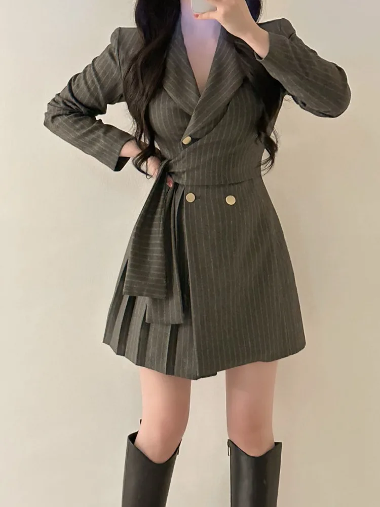 

Ele клетчатый костюм Sle Dr, женская юбка, асимметричная юбка с поясом, осеннее новое поступление, повседневная одежда обычного кроя