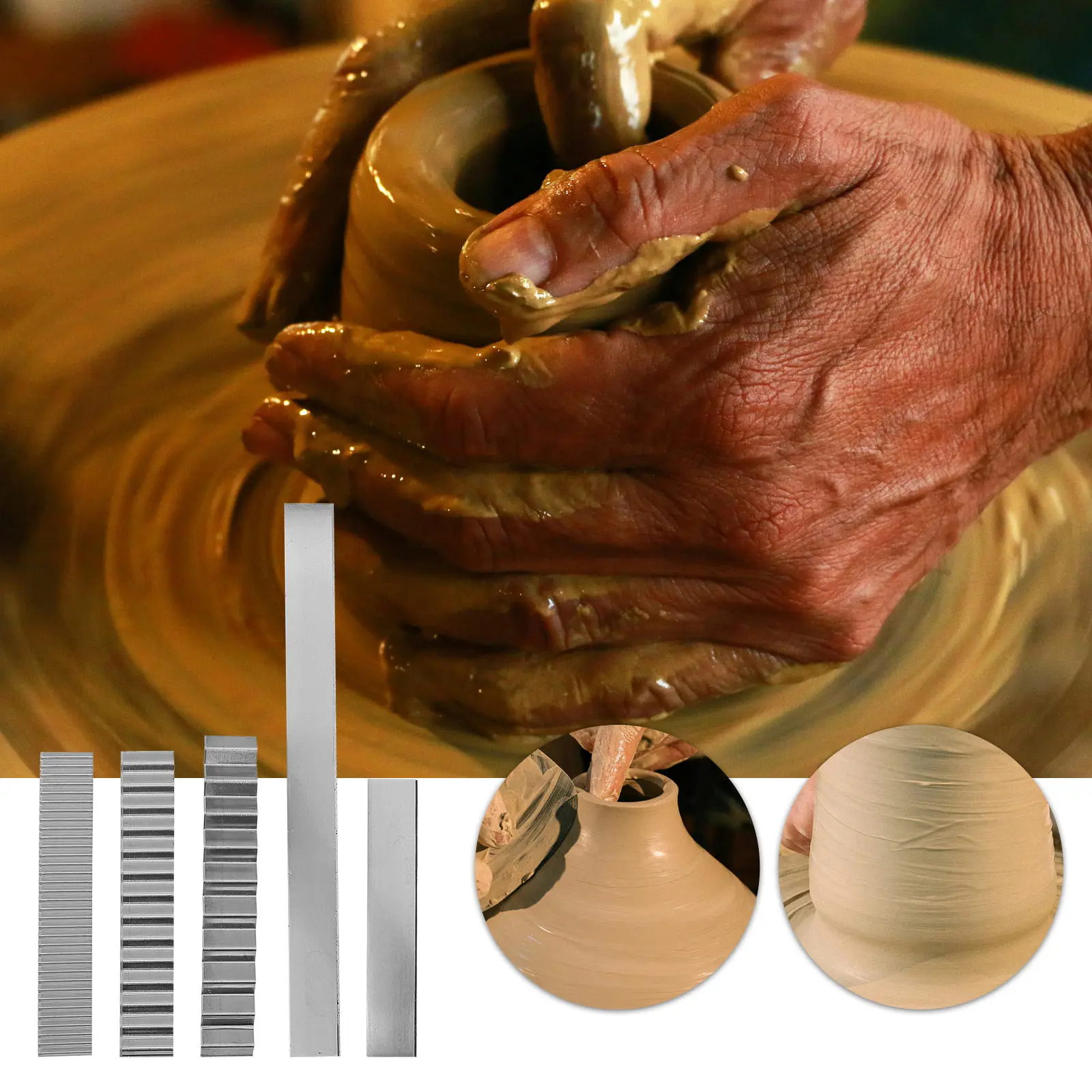 

Набор из 5 многофункциональных резаков для глины из нержавеющей стали, инструменты для нарезки полимерной глины, для скульптур, поделок и рукоделия, инструмент для резки глины