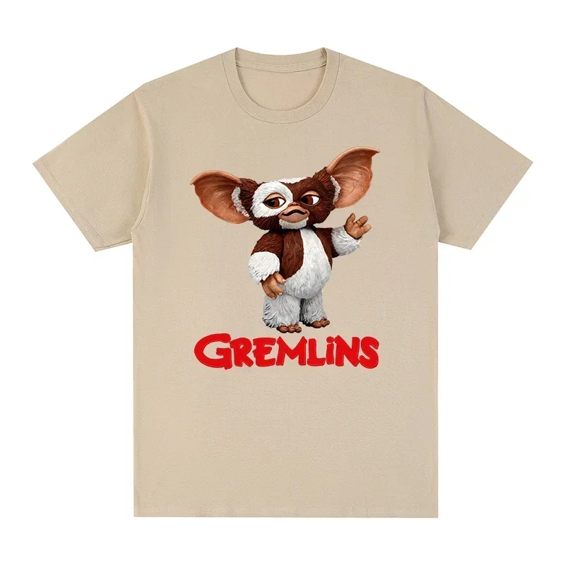 Gremlins Gizmo Kawaii الرجال تي شيرت المرأة طاقم الرقبة تي شيرت جديد تيز المرأة بلايز الجرافيك تي شيرت النساء الملابس