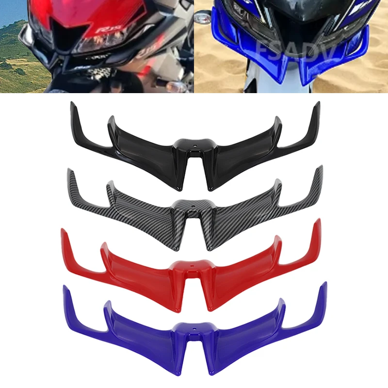 Fit For YAMAHA R15 Front Fairing Winglet Wing Cover V3 2017 2018 2019 2020 2021 Motorcycle Accessories Trim Shark Fin Beak