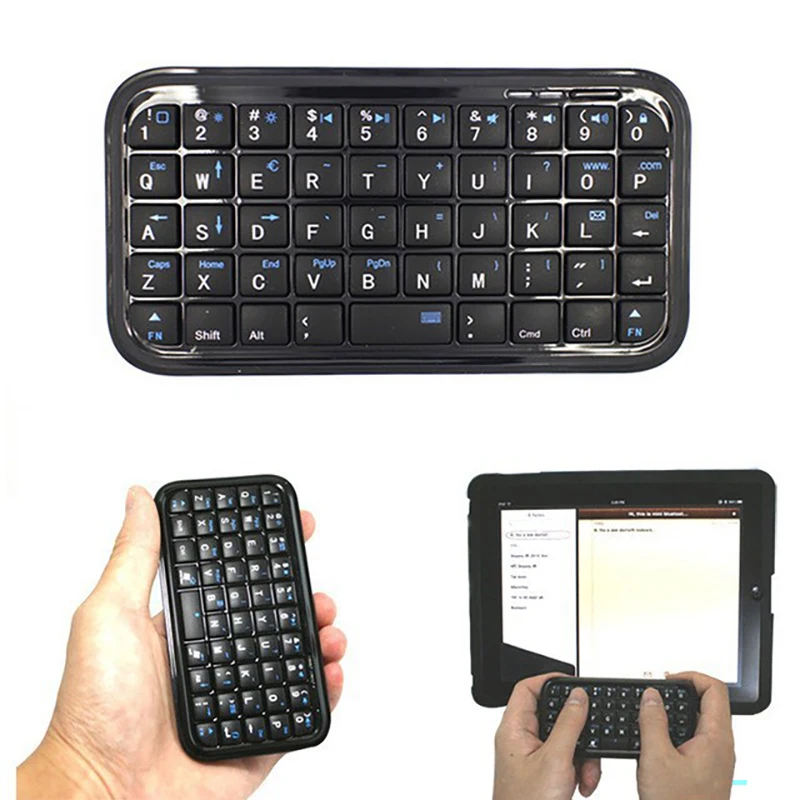 49keys Portable Wireless Keyboard with Bluetooth Small Keypad for SmartPhone Tablets Computer Laptop Mini Rechargeable Keyboard