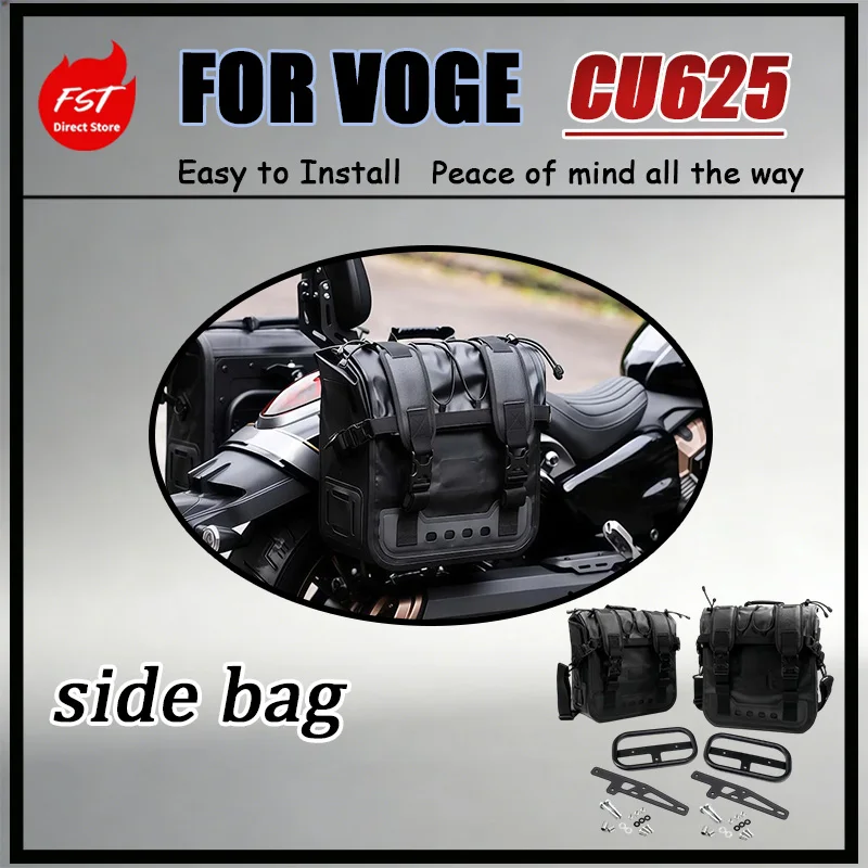 For VOGE CU625 Cruiser Motorcycle Side Bags - Retro Design with Reinforced Buckles Stable Load-Bearing No Shaking on Bumpy Roads