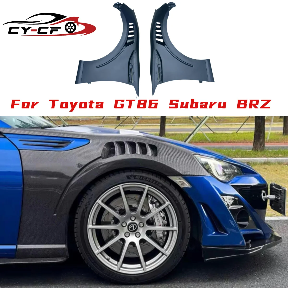 

Carbon Fiber Fender with Air Vents for 2013-2019 Toyota GT86 ZN6 BRZ ZD6 Car Front Fender Air Intake Performance Kit Auto Parts