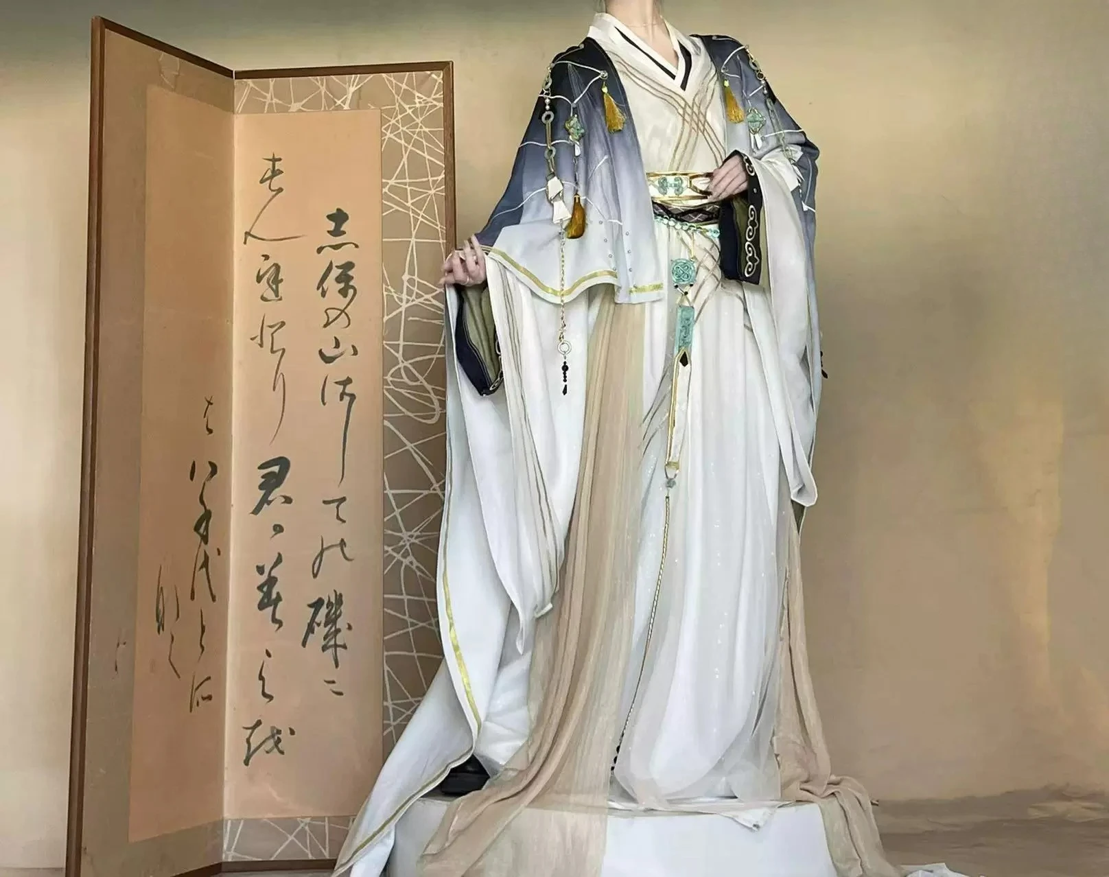 Ashes of the Kingdom‌ Zhou Yu cosplay, Ancient Style Hanfu Halloween Uniform Carnival Party Play Role Clothes