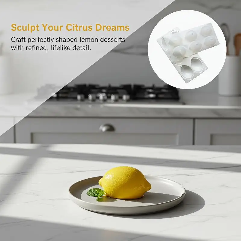 3D Lemon Silicone Mousse Mold French Dessert Pastry Baking Accessory