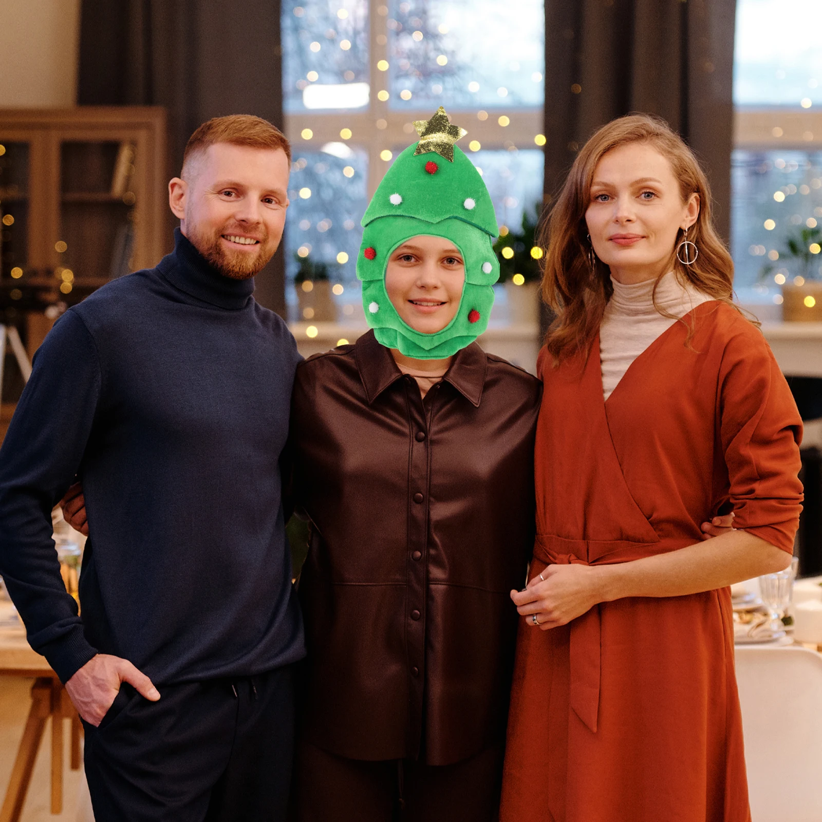 

Festive Xmas Hat Christmas Tree Cap Holiday Party Favor Costume Adult Unisex Soft Comfortable Lightweight Crazy Hat For Men