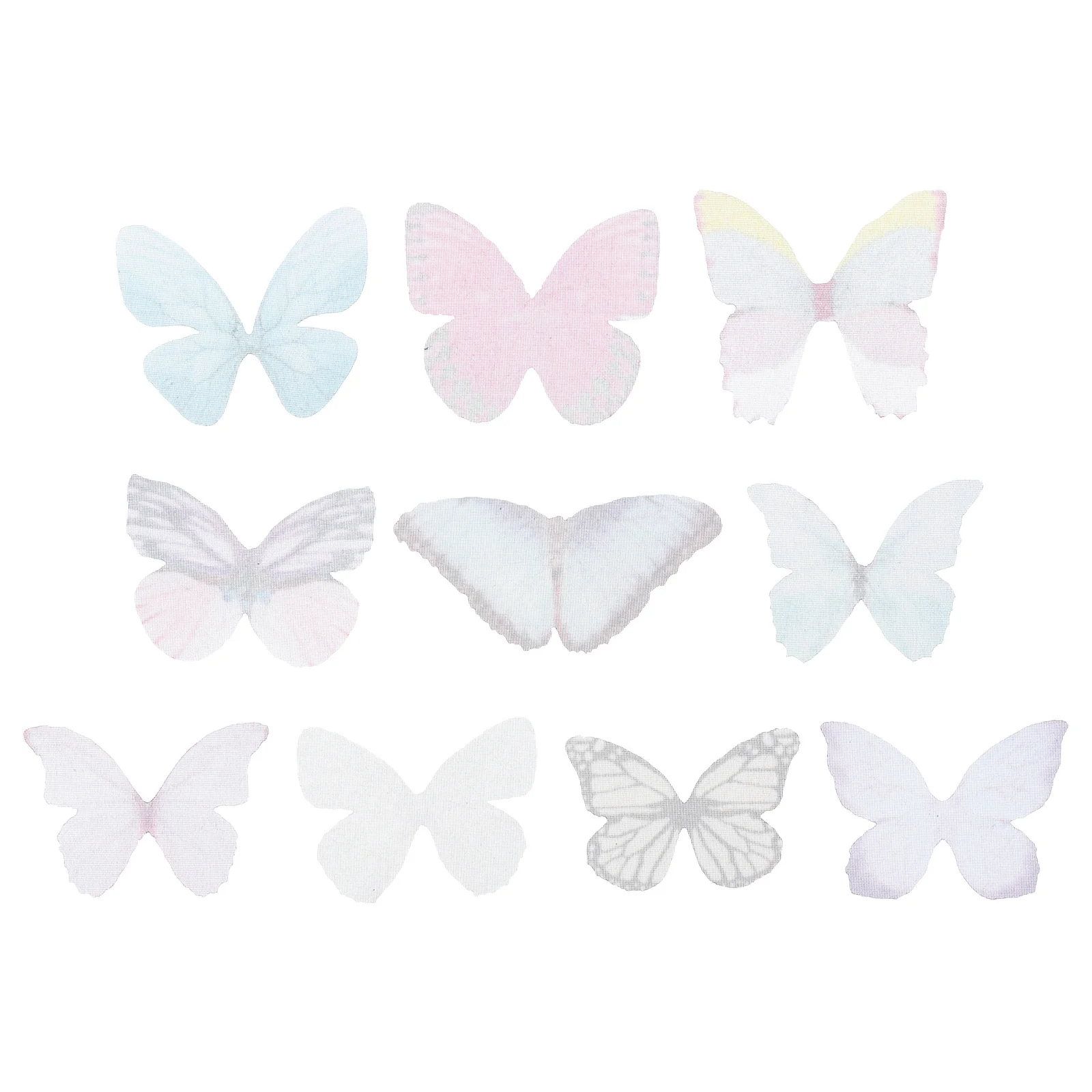 

20Pcs Multicolor Gauze Double Wing Butterflies Hair Decoration DIY Clothes Necklace Earrings Sewing Applique Accessories