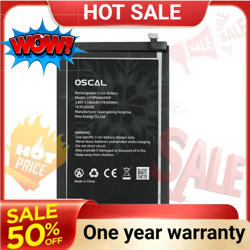 SWZY LiFHPV466595P For Blackview OSCAL C80 Battery 5180mAh Cell Phone Accessories