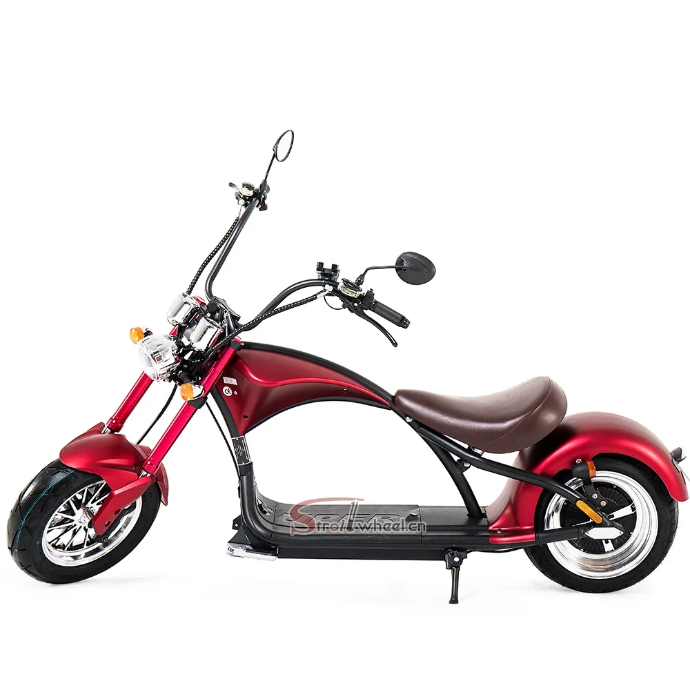 electric scooter folding dual motor 2 wheels electric scooter chopper citycoco 18*9.5 inch fat tire adult electric motorcycle