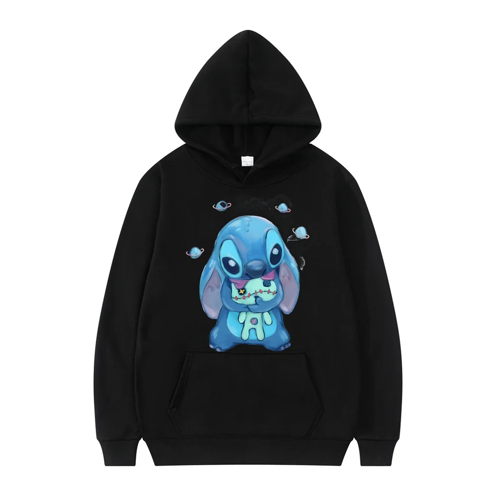 Stitch Disney Anime Hoodie Casual Sweatshirt Boys Fleece Pullover Y2k Sudadera Disney Print Hoodies Jacket Kids Clothes Girls