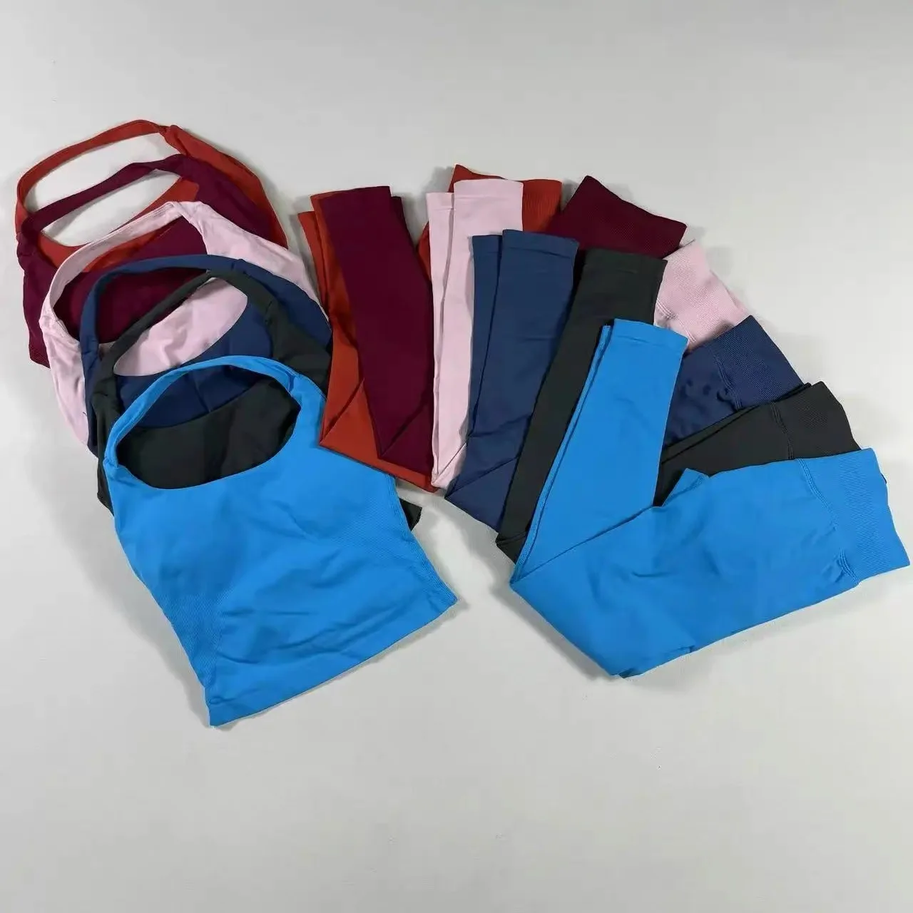 2 Piece Sports Gym Set Strappy Bra Yoga Underwear Short Sport Leggings Bicycle Running Sportswear Woman Seamless Yoga Set